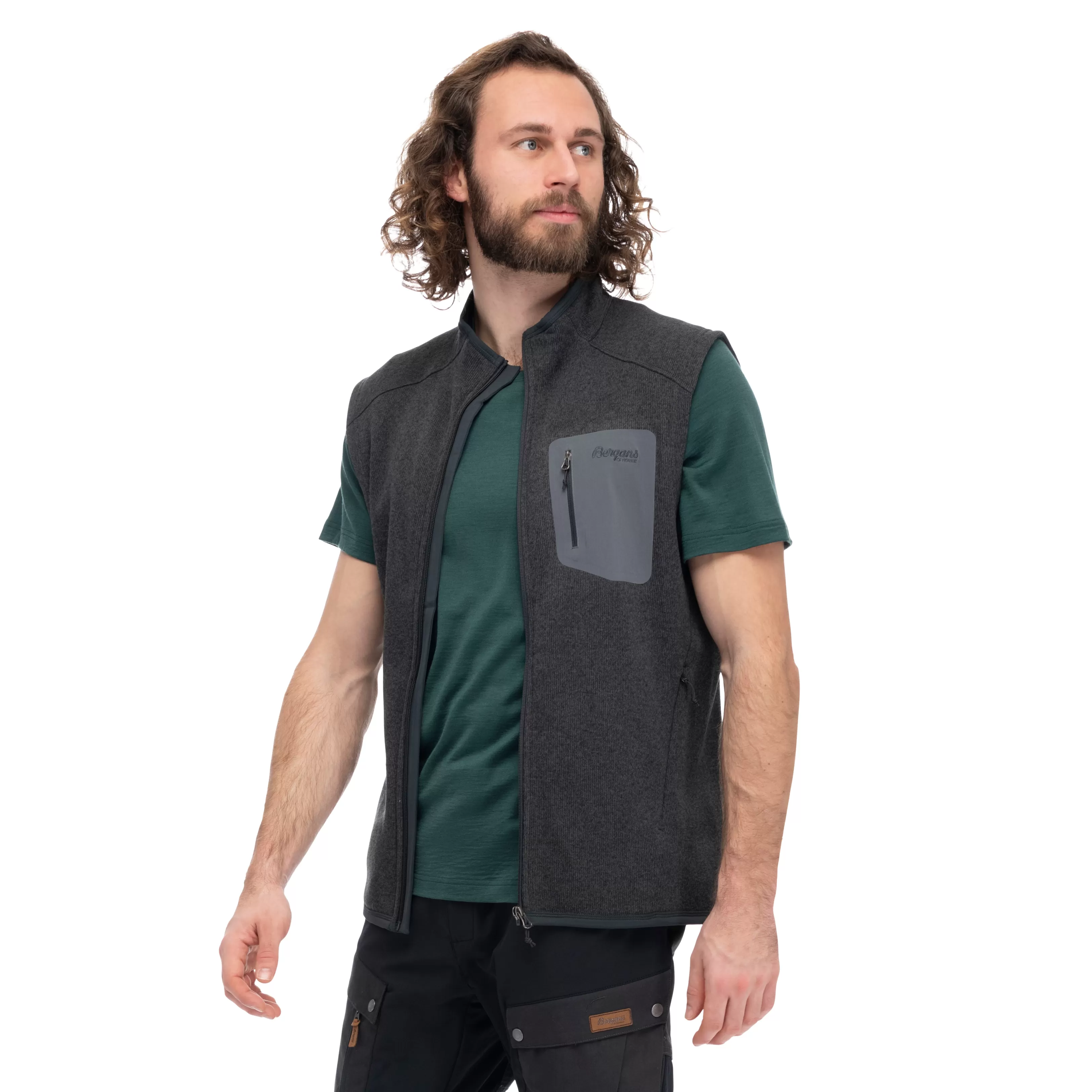 Bergans Kamphaug Knitted Vest Men - ^ Vests | Fleece