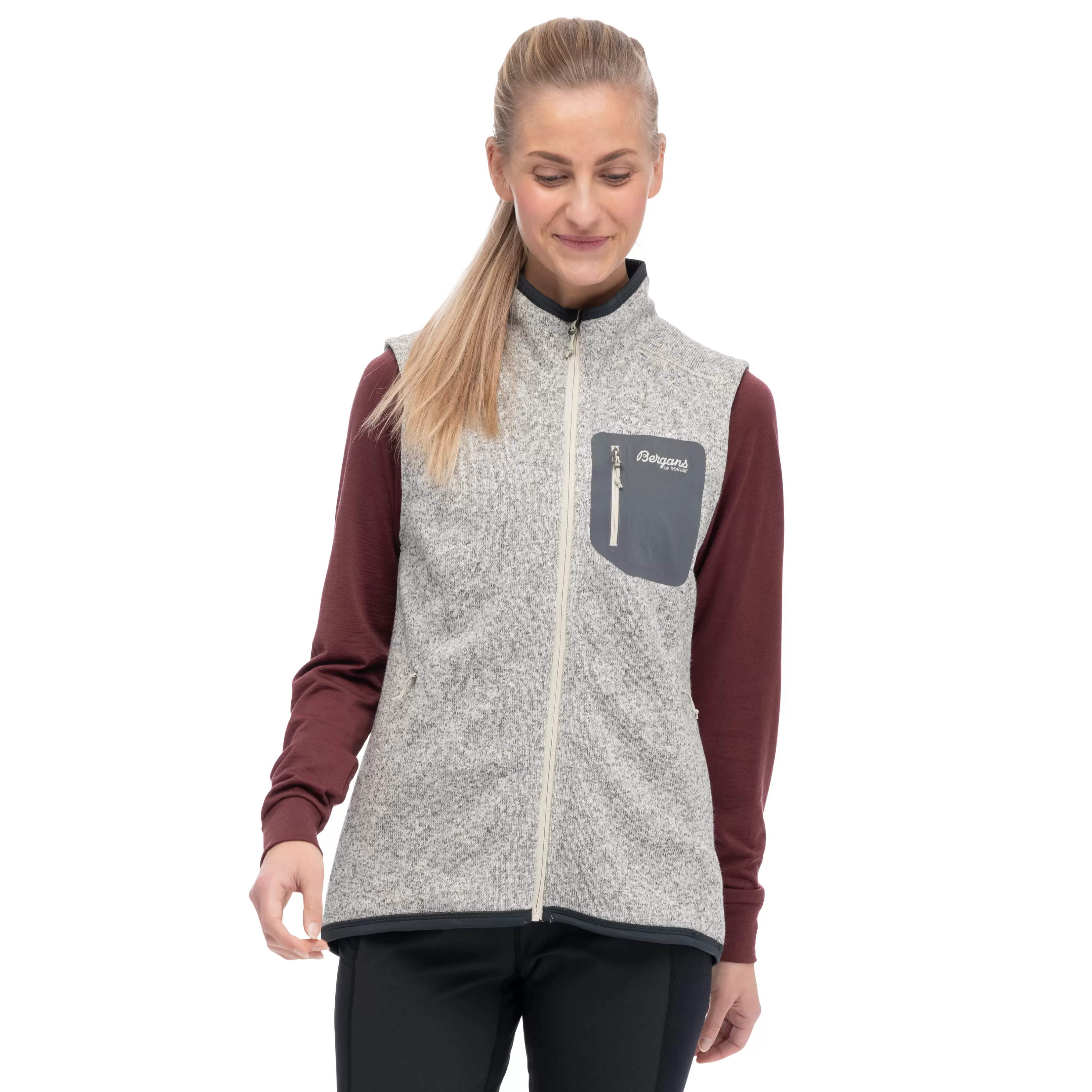 Bergans Kamphaug Knitted Vest Women - ^Women Vests | Fleece